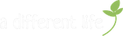 a different life logo white